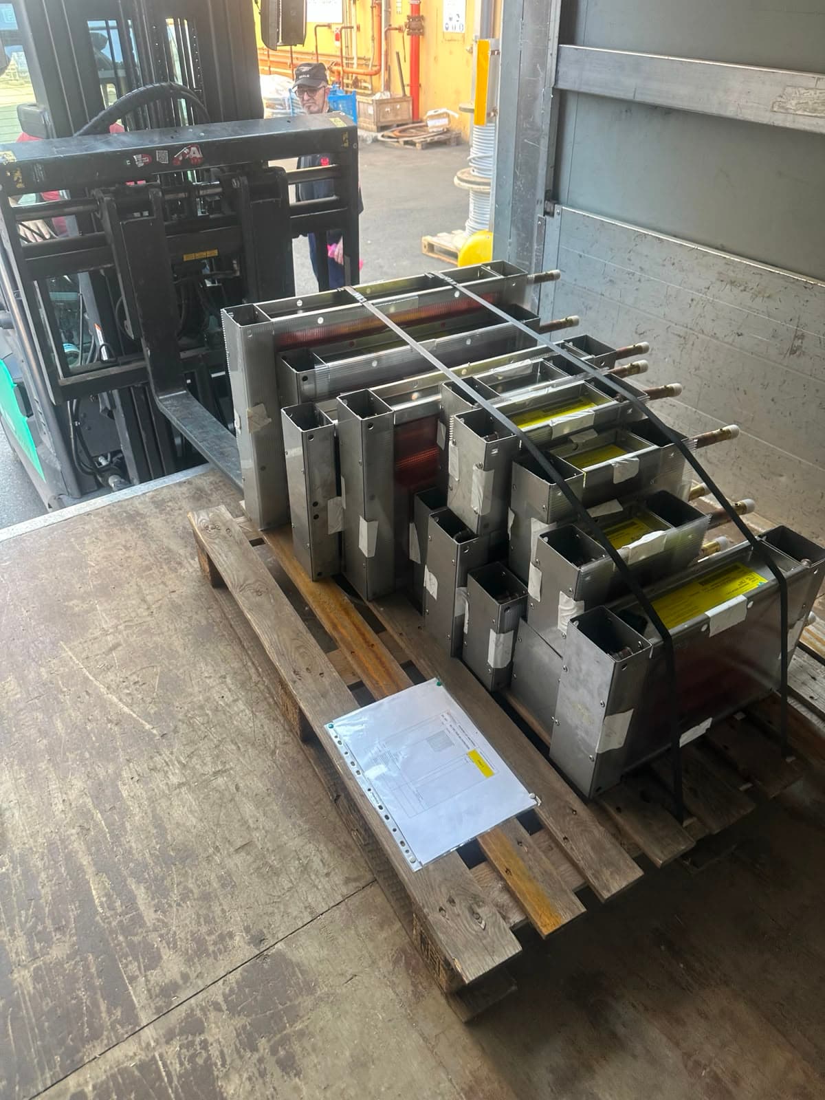 HVAC components ready for shipping