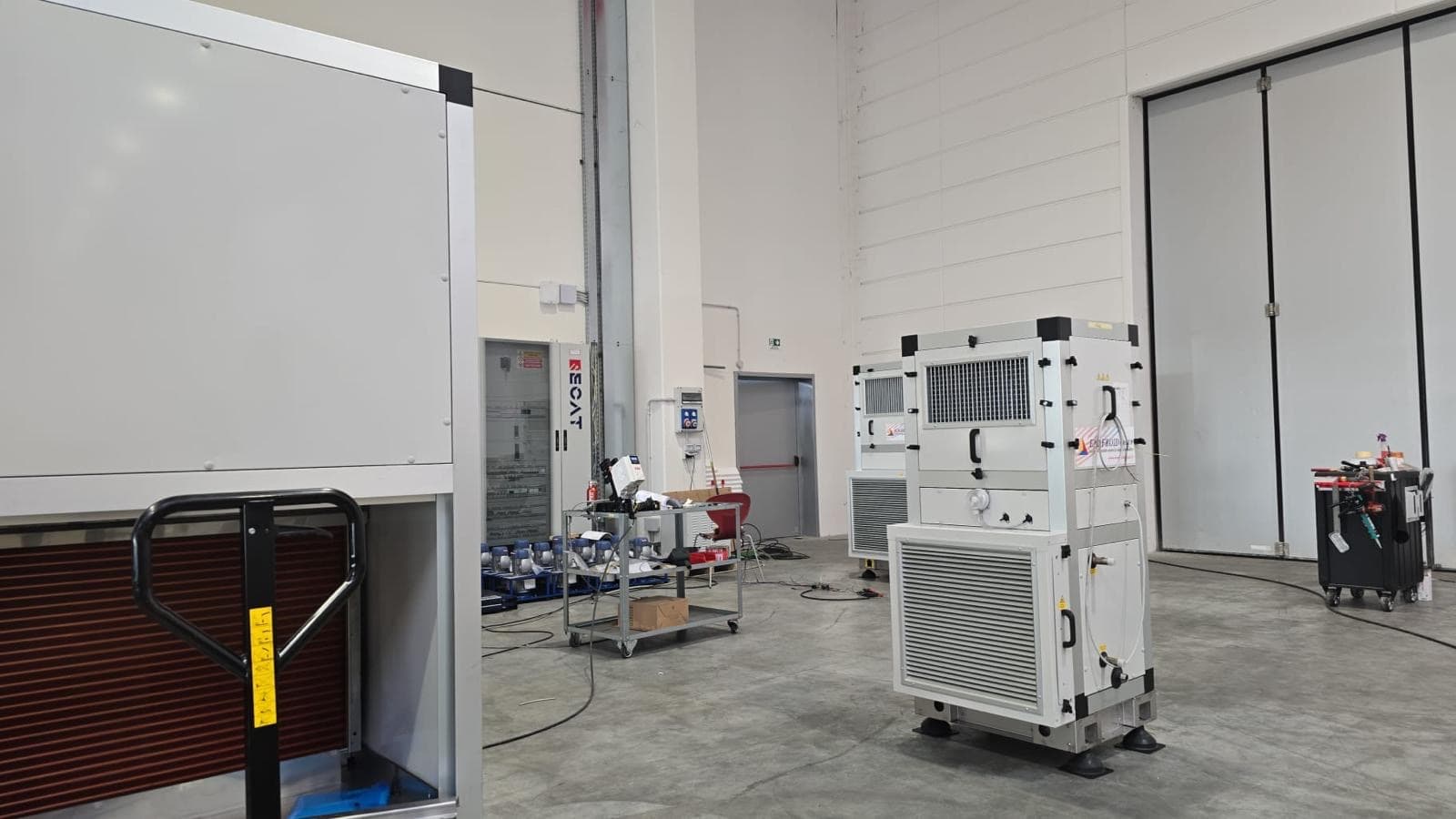 Compact HVAC units in the workshop