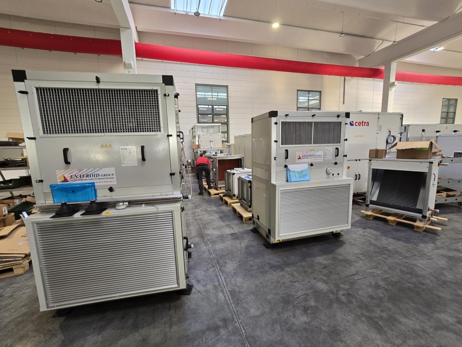 Marine HVAC units ready for testing